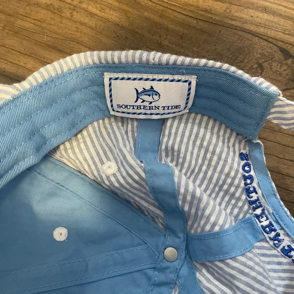 Southern Tide Light Blue Striped Cap - Picture 2 of 4